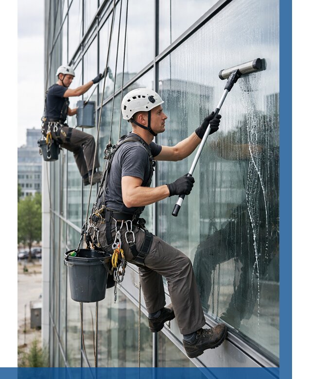 Мойка витражей альпинистами в Ульяновске от 720 р. под ключ|ВЫСОТНИК-Улн