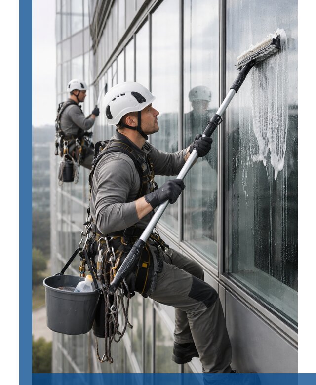 Высотная мойка сплошного остекления с выездом в Ульяновске