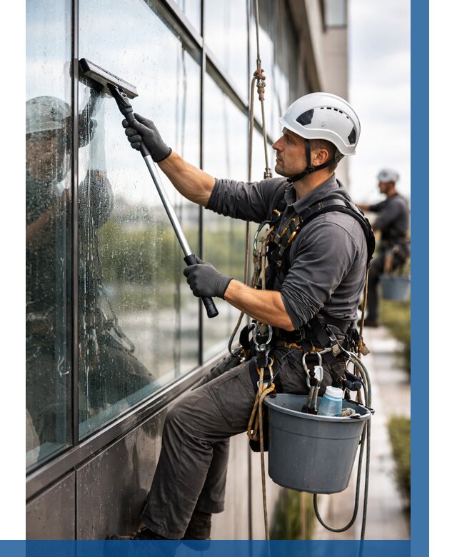 Мойка стеклянных фасадов в Ульяновске от 206 р. | ВЫСОТНИК-Улн