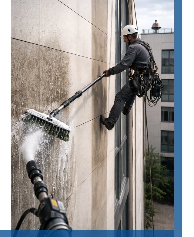 Мойка фасада из керамогранита в Ульяновске от 309 р. | ВЫСОТНИК-Улн