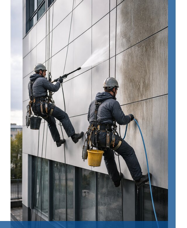 Мойка фасада из композита в Ульяновске по цене от 309 р. | ВЫСОТНИК-Улн