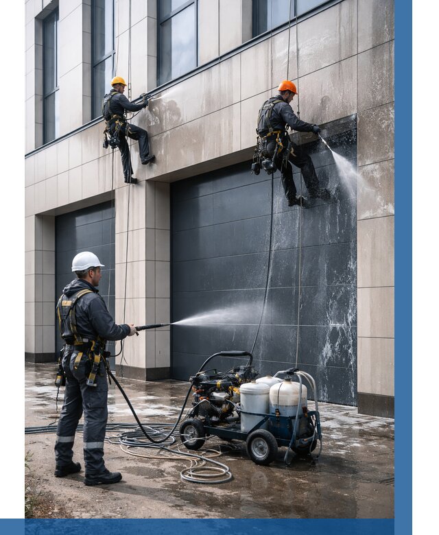 Послестроительная мойка фасада в Ульяновске от 309 р. | ВЫСОТНИК-Улн