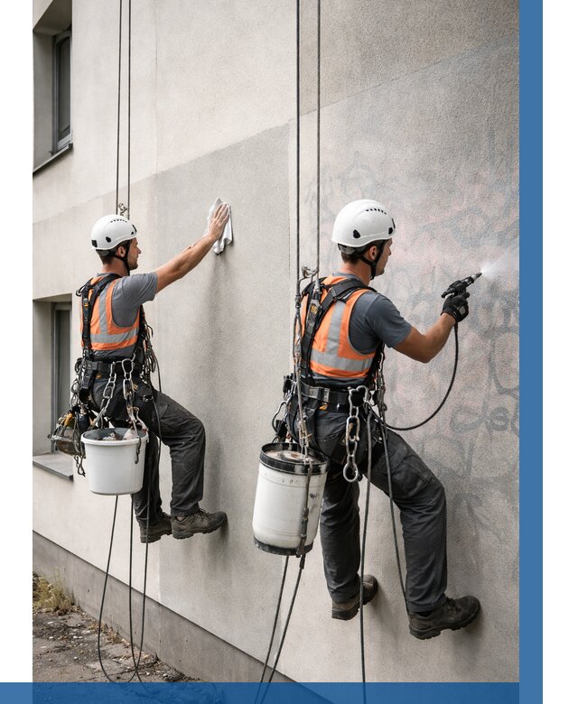 Антиграффити покрытие фасада в Ульяновске от 617 р. | ВЫСОТНИК-Улн