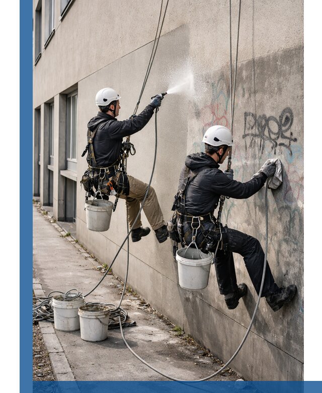 Антиграффити покрытие фасада с защитой от надписей в Ульяновске