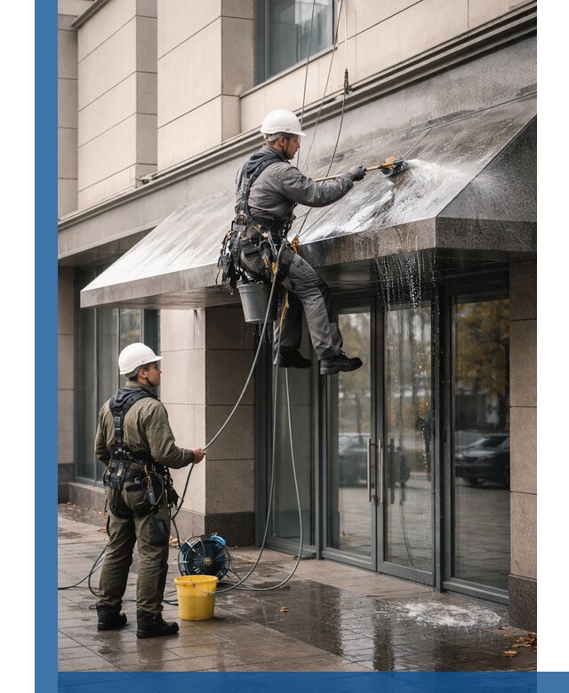 Профессиональная мойка козырьков и навесов в Ульяновске