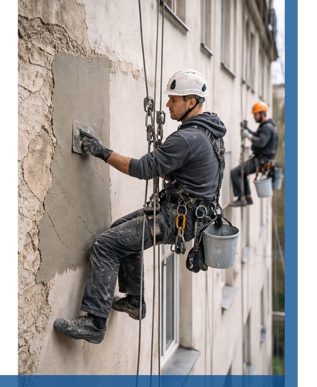 Восстановление штукатурки фасада в Ульяновске от 1234 р. | ВЫСОТНИК-Улн