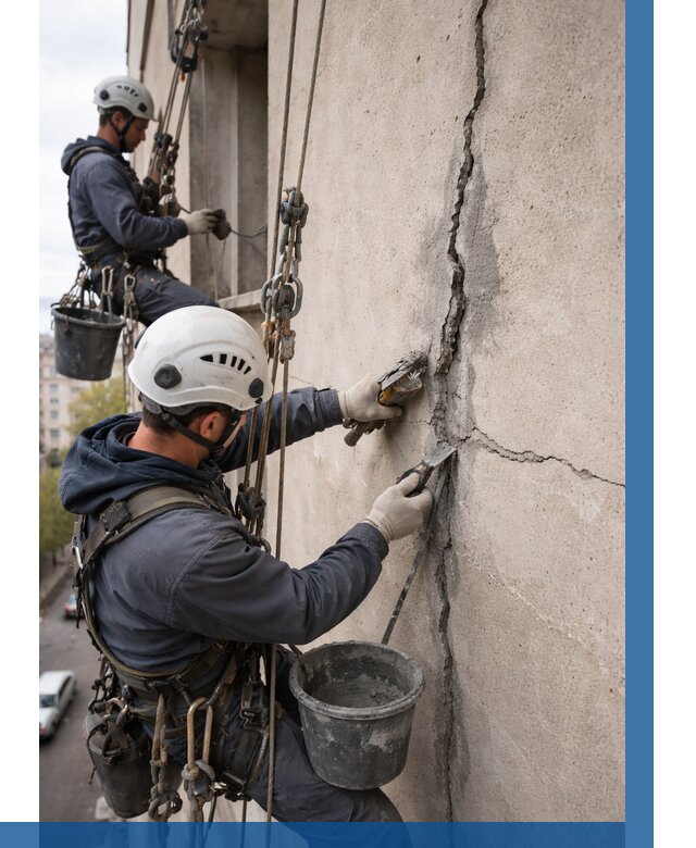 Заделка трещин на фасаде в Ульяновске от 926 р. | ВЫСОТНИК-Улн