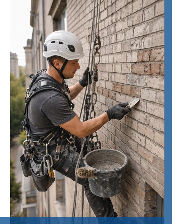 Ремонт кирпичной кладки фасада в Ульяновске от 1851 р. | ВЫСОТНИК-Улн