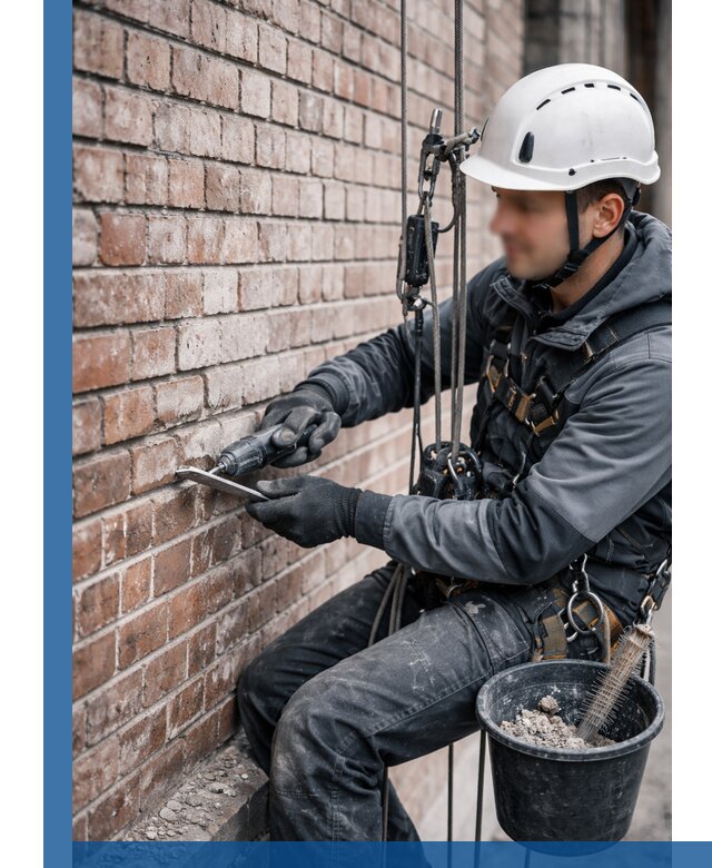 Расшивка кирпичных швов фасадов и стен, ремонт в Ульяновске