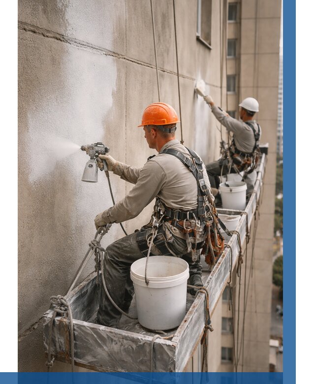 Грунтовка фасада на высоте в Ульяновске от 123 р. | ВЫСОТНИК-Улн