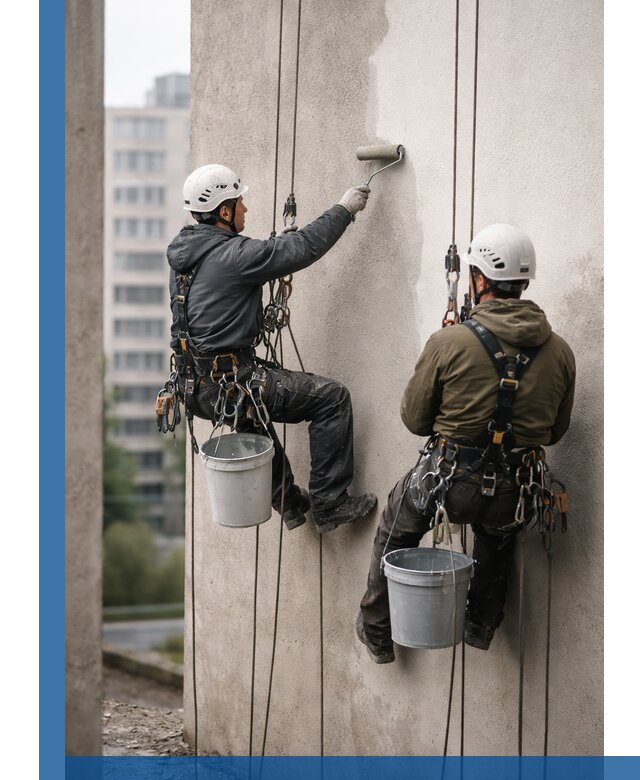 Покраска фасадов высотными альпинистами в Ульяновске с гарантией