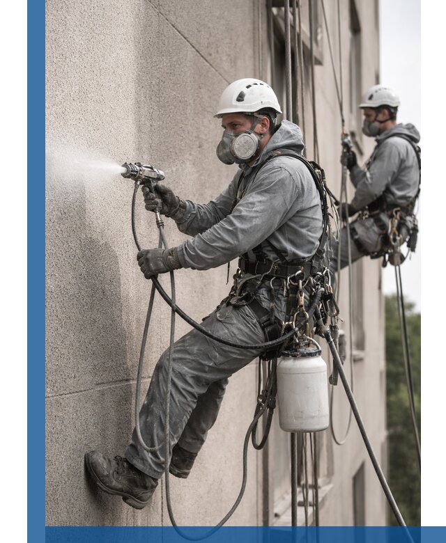 Безвоздушная покраска фасадов зданий в Ульяновске профессионально