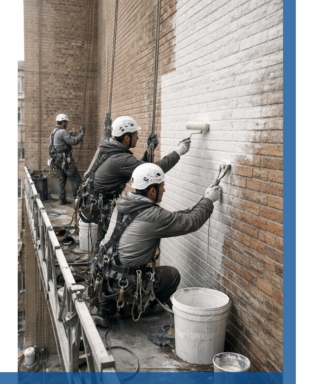 Покраска кирпичного фасада в Ульяновске от 360 р. | ВЫСОТНИК-Улн