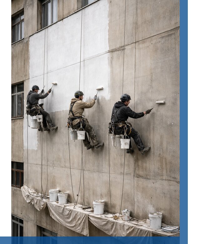 Покраска бетонного фасада в Ульяновске от 360 р за м2 | ВЫСОТНИК-Улн