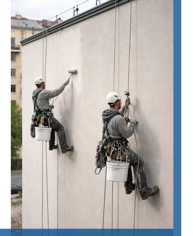 Покраска оштукатуренного фасада в Ульяновске от 329 р. | ВЫСОТНИК-Улн