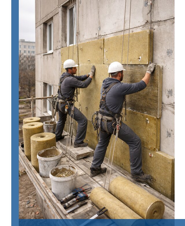 Утепление фасада минватой в Ульяновске под ключ с гарантией