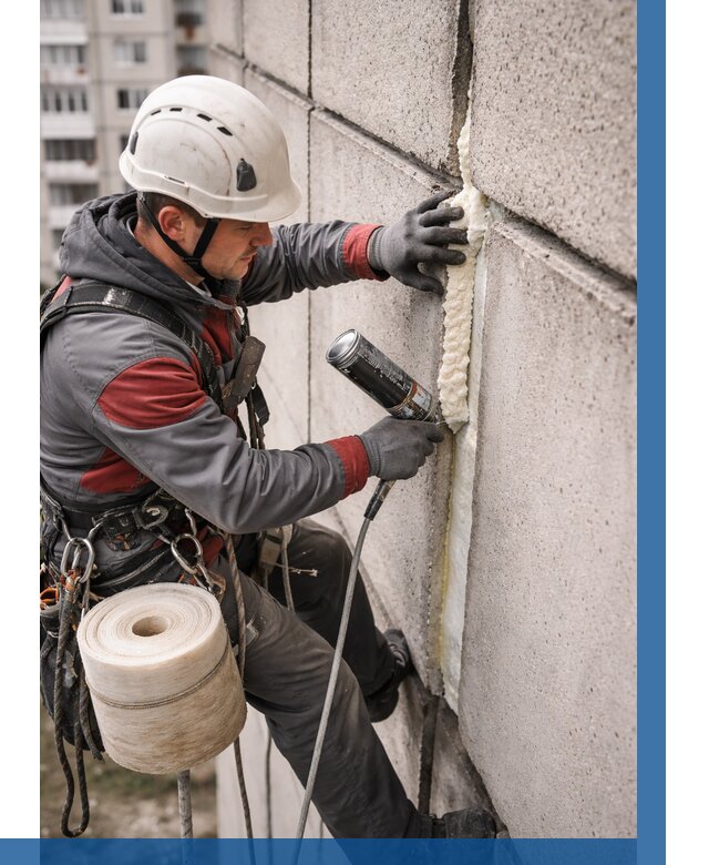 Утепление межпанельных швов в Ульяновске от 720 р. | ВЫСОТНИК-Улн