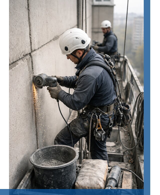 Штробление межпанельных швов в Ульяновске от 1234 р. | ВЫСОТНИК-Улн