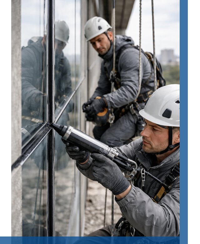 Герметизация витражных швов в Ульяновске от 669 р. | ВЫСОТНИК-Улн