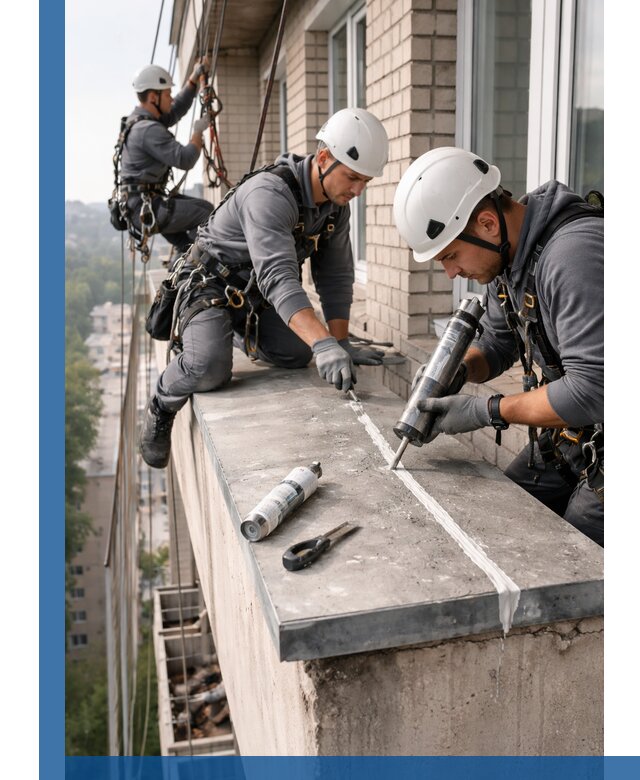 Герметизация балконного козырька в Ульяновске профессионально