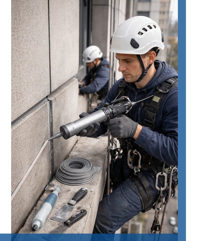 Герметизация деформационных швов фасада в Ульяновске от 720 | ВЫСОТНИК-Улн