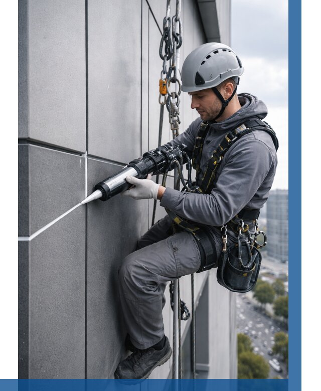 Герметизация стыков фасадных панелей в Ульяновске от 6685 р.| ВЫСОТНИК-Улн