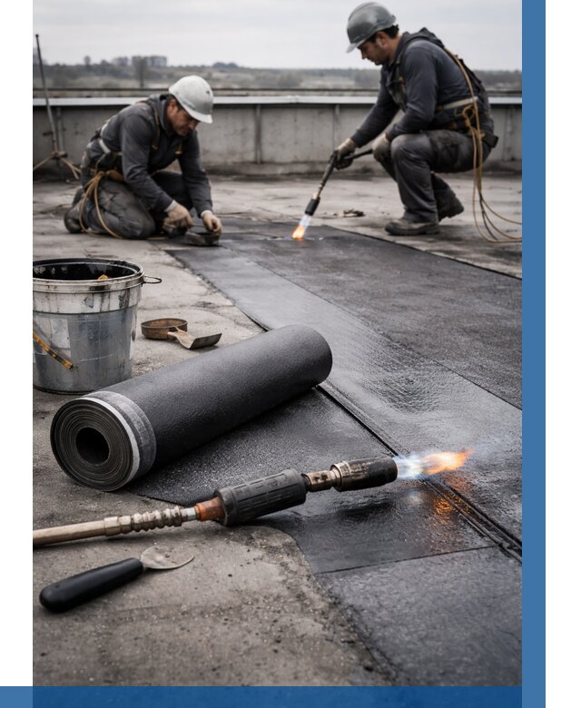 Ремонт рулонной кровли в Ульяновске от 669 р. | ВЫСОТНИК-Улн