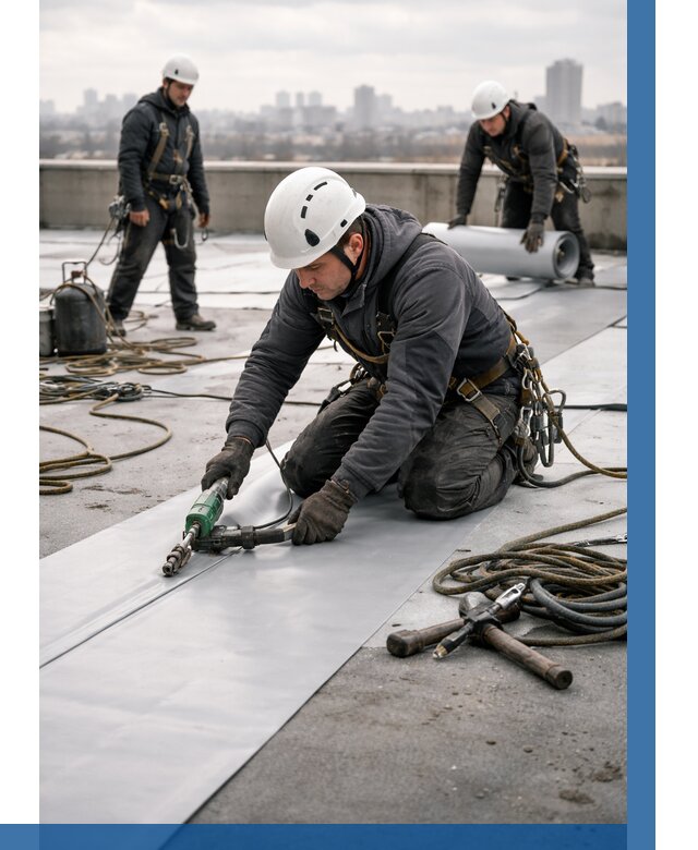 Ремонт мембранной кровли в Ульяновске от 1851 р./м2 | ВЫСОТНИК-Улн