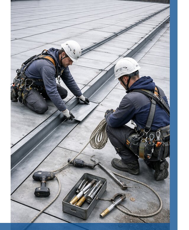 Ремонт фальцевой кровли в Ульяновске от 720 р. | ВЫСОТНИК-Улн