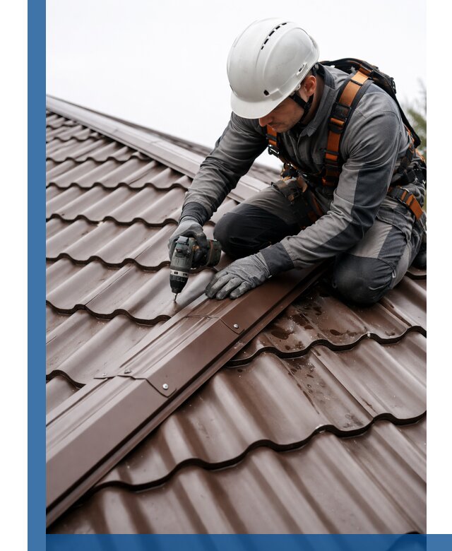 Ремонт металлочерепицы на крыше в Ульяновске профессионально