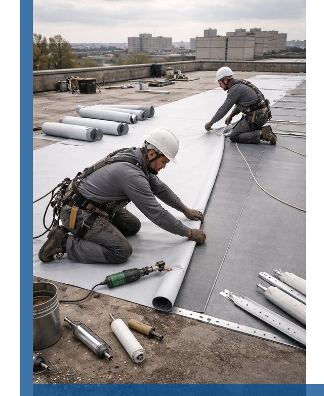 Монтаж мембранной кровли в Ульяновске для промышленных зданий