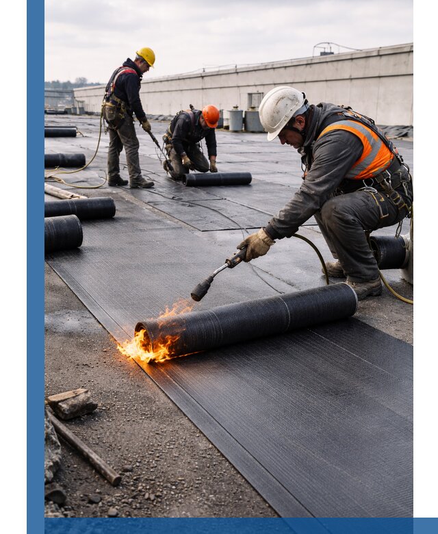 Монтаж наплавляемой кровли в Ульяновске профессионально