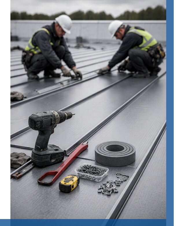 Монтаж фальцевой кровли в Ульяновске от 1851 р. | ВЫСОТНИК-Улн