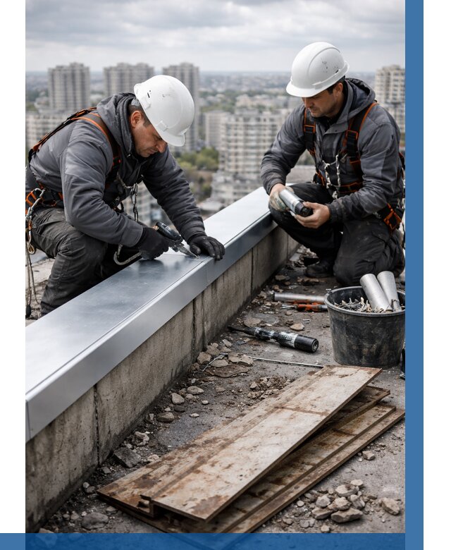 Замена парапетных крышек под ключ в Ульяновске от 1234 р. | ВЫСОТНИК-Улн