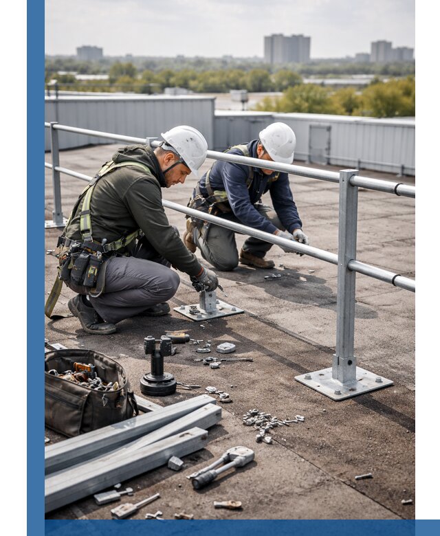 Монтаж кровельного ограждения в Ульяновске под ключ с гарантией