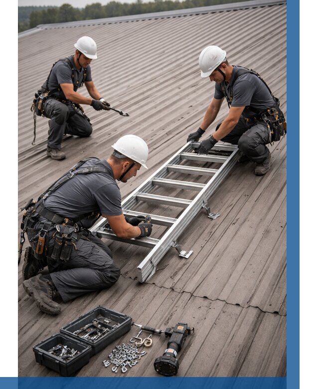 Монтаж кровельной лестницы в Ульяновске от 4628 р. | ВЫСОТНИК-Улн