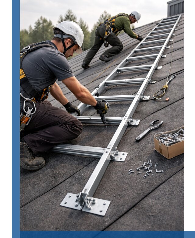 Профессиональный монтаж кровельной лестницы в Ульяновске под ключ