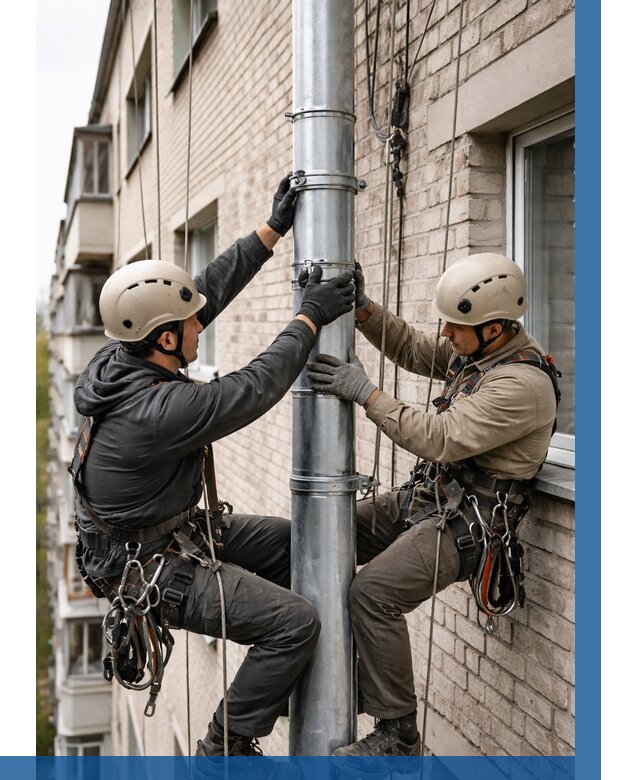 Замена водосточных труб в Ульяновске от 6685 р. | ВЫСОТНИК-Улн