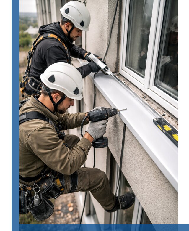 Профессиональный монтаж оконных отливов и отведения воды в Ульяновске