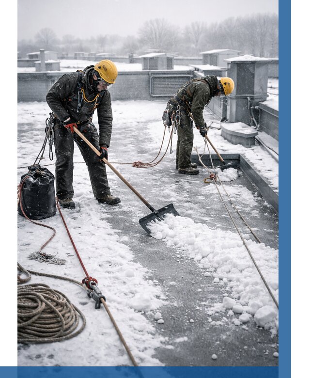 Очистка крыши от снега в Ульяновске от 7714 р. | ВЫСОТНИК-Улн