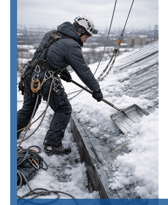 Профессиональная очистка кровли от снега и наледи в Ульяновске