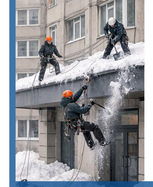 Безопасная очистка навесов от снега в Ульяновске круглогодично