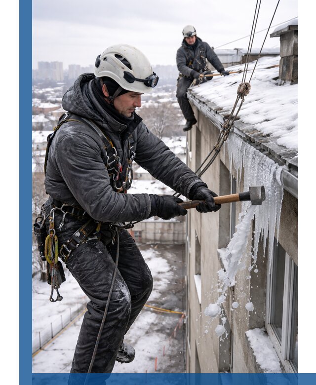 Сбивание и удаление сосулек с крыши в Ульяновске безопасно
