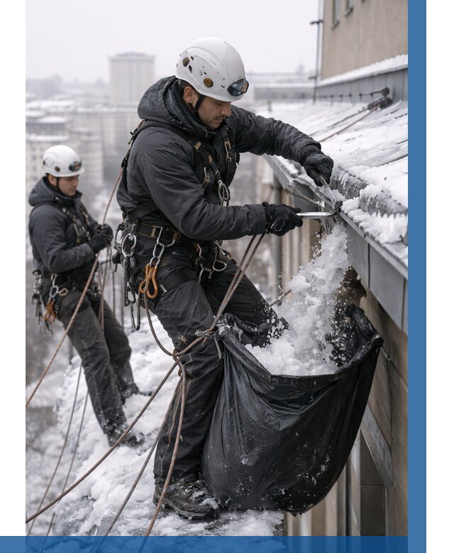 Аварийная очистка крыши в Ульяновске под ключ от 309 р. | ВЫСОТНИК-Улн