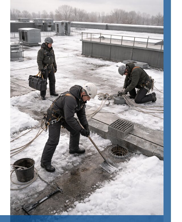 Абонентское обслуживание кровли зимой в Ульяновске от 8228 р. | ВЫСОТНИК-Улн