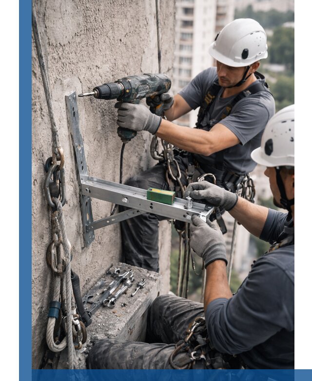 Установка кронштейнов кондиционера и крепежа в Ульяновске