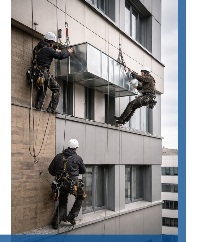 Монтаж воздуховодов на фасаде в Ульяновске от 1543 р. | ВЫСОТНИК-Улн