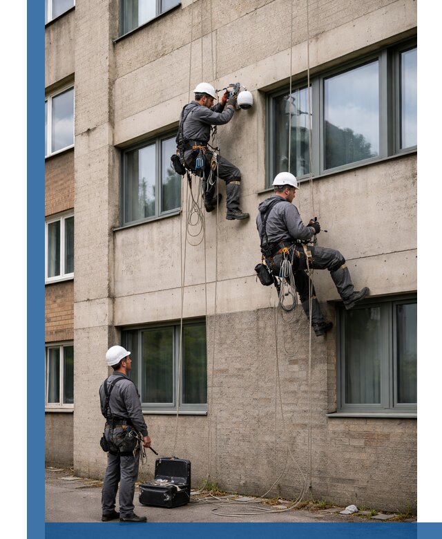 Монтаж фасадных камер видеонаблюдения в Ульяновске под ключ