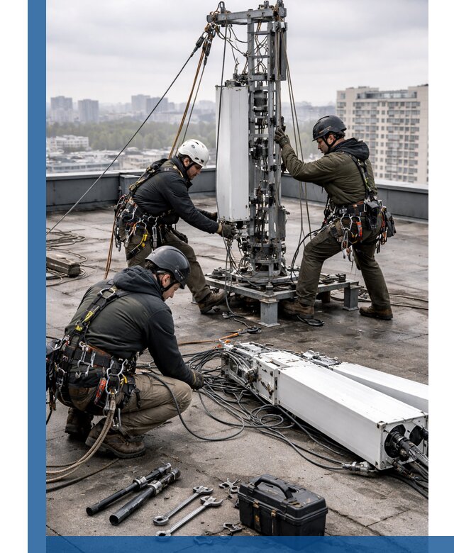 Демонтаж антенн на крыше зданий в Ульяновске с гарантией