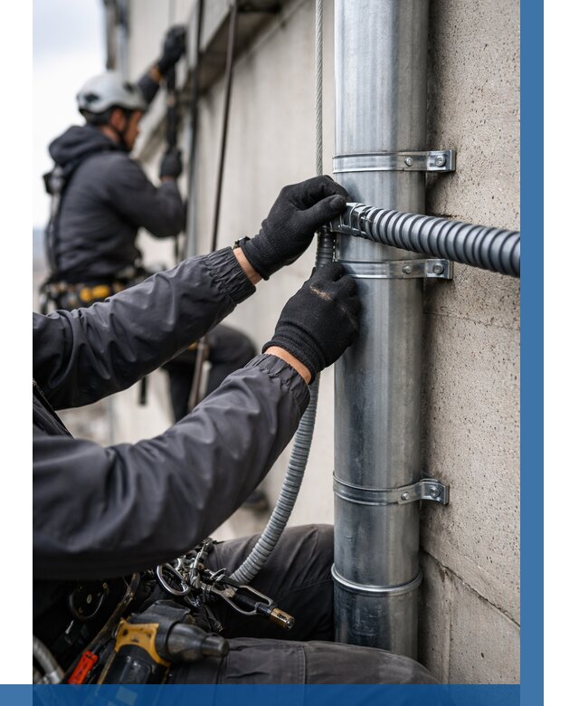 Монтаж гофры для кабеля в Ульяновске от 309 р. | ВЫСОТНИК-Улн